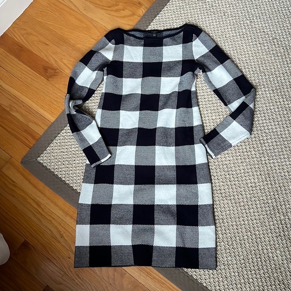 Buffalo Plaid Ann Taylor Sweater Dress - Picture 2 of 4